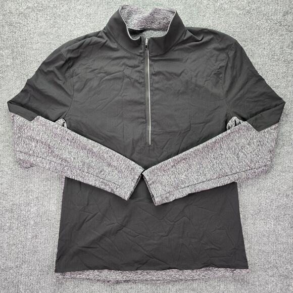 lululemon athletica Other - Lululemon Surge Shield 1/2 Zip Pullover Mens Large Black Gray Performance